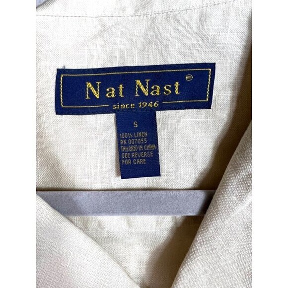 Nat‎ nast 100% linen button up shirt - Picture 4 of 8